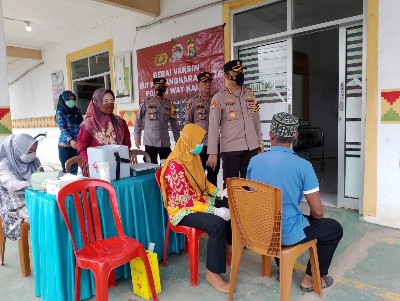 Polres Way Kanan Gelar Vaksinasi Hari Bhayangkara Ke 76