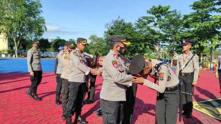Wakapolres Pesawaran Pimpin Upacara Penutupan Latja (Latihan kerja) Siswa Diktukba Polri 2022