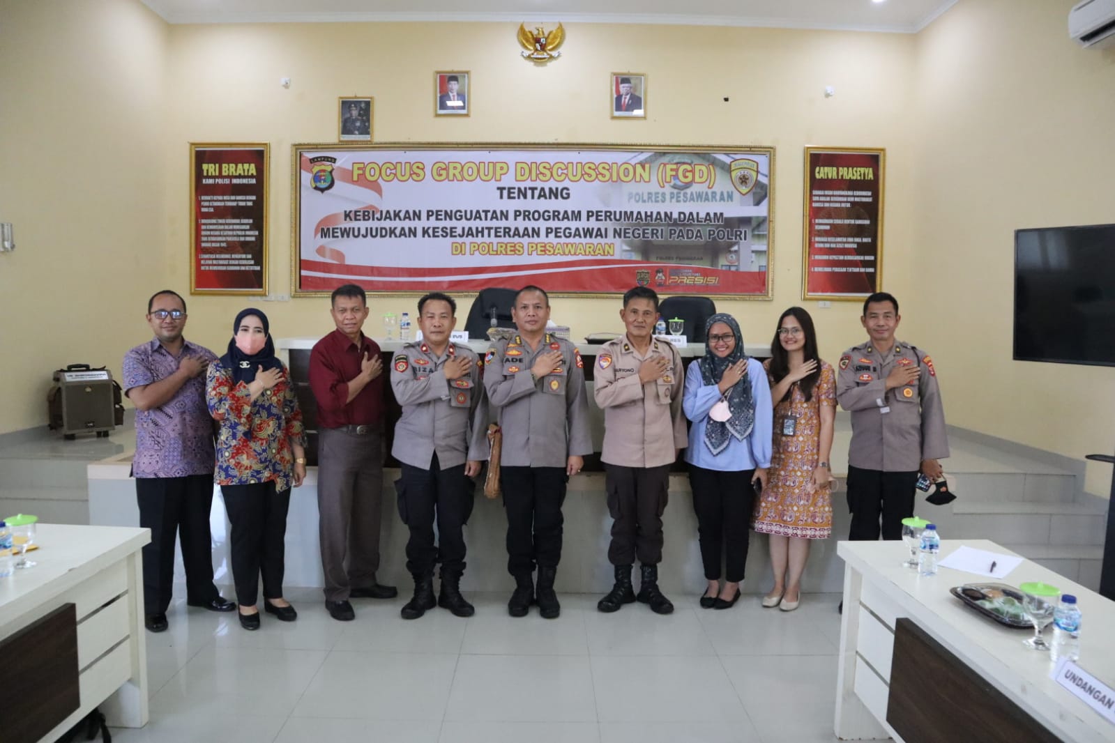 Polres Pesawaran terima kunjungan tim Puslitbang Polri