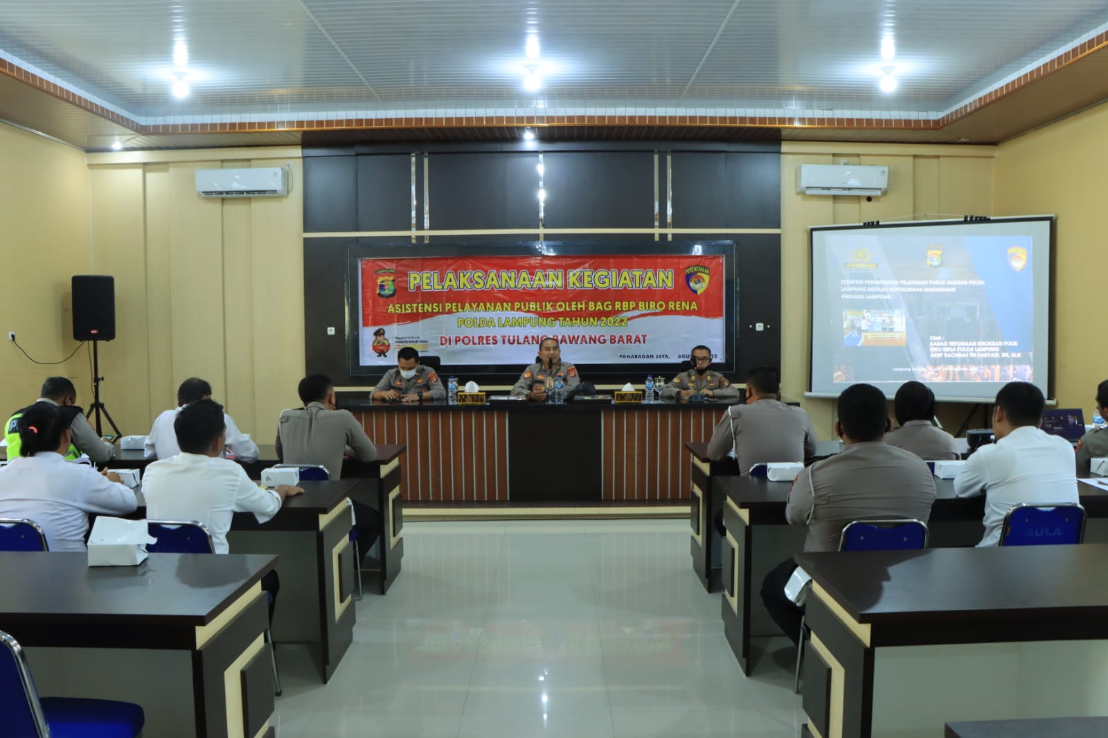 Polres Tubaba Terima Kunjungan Tim Asistensi Pelayanan Publik RBP Biro Rena Polda Lampung