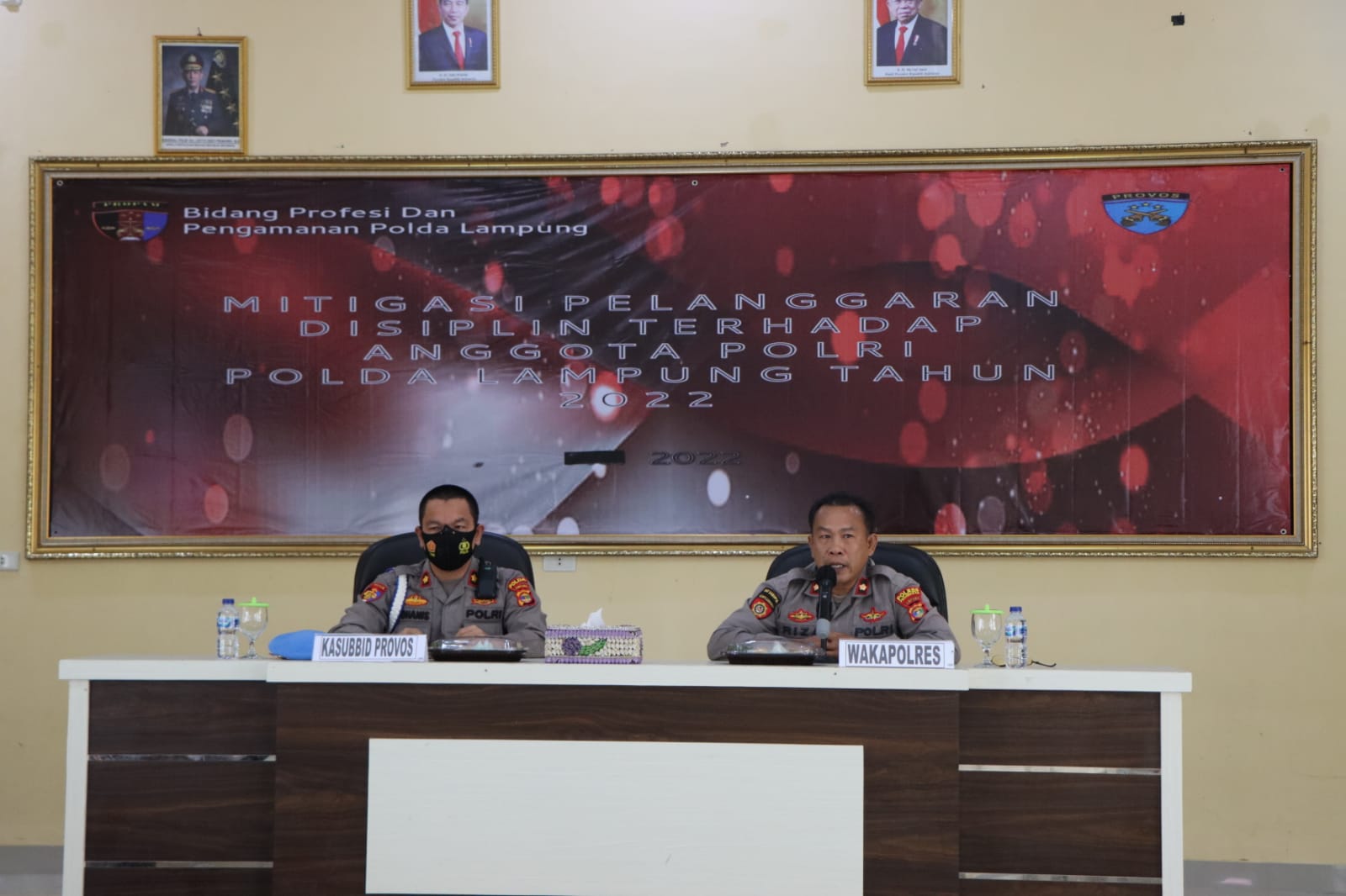 Bidpropam Polda Lampung melaksanakan Mitigasi Gaktibplin anggota dan ASN Polri di Polres Pesawaran