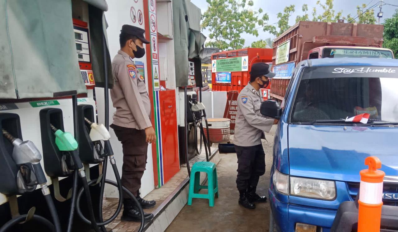Polres Tanggamus Patroli Monitoring SPBU Ciptakan rasa aman dan cegah penyelewengan BBM