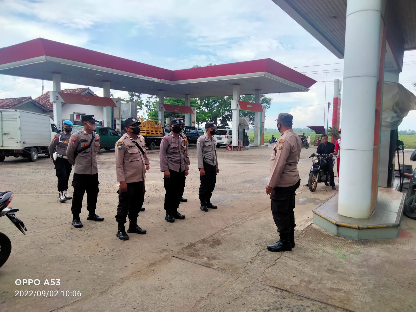 Jelang Kenaikan BBM Subsidi, Polsek Batanghari Tingkatkan Pengawasan Di SPBU