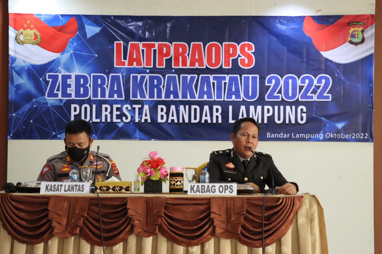 Polresta Bandar Lampung Gelar Lat Pra Ops Zebra Krakatau -2022