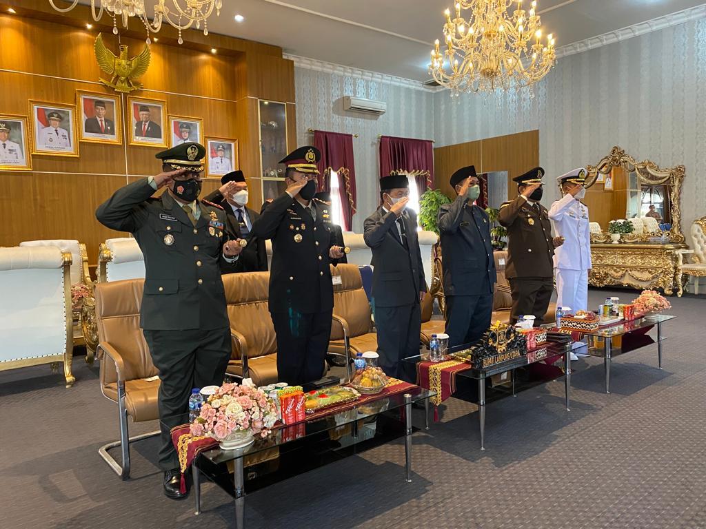 Peringati Hari Kesaktian Pancasila, Kapolres Lampung Utara Ikuti Upacara Secara Virtual
