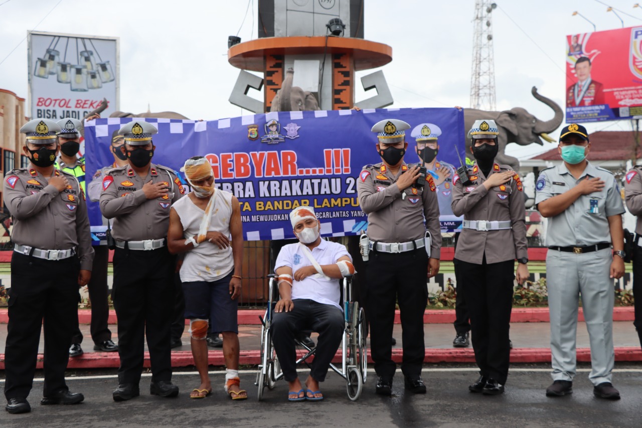 Polresta Bandar Lampung  gelar  Gebyar Operasi Zebra Krakatau 2022
