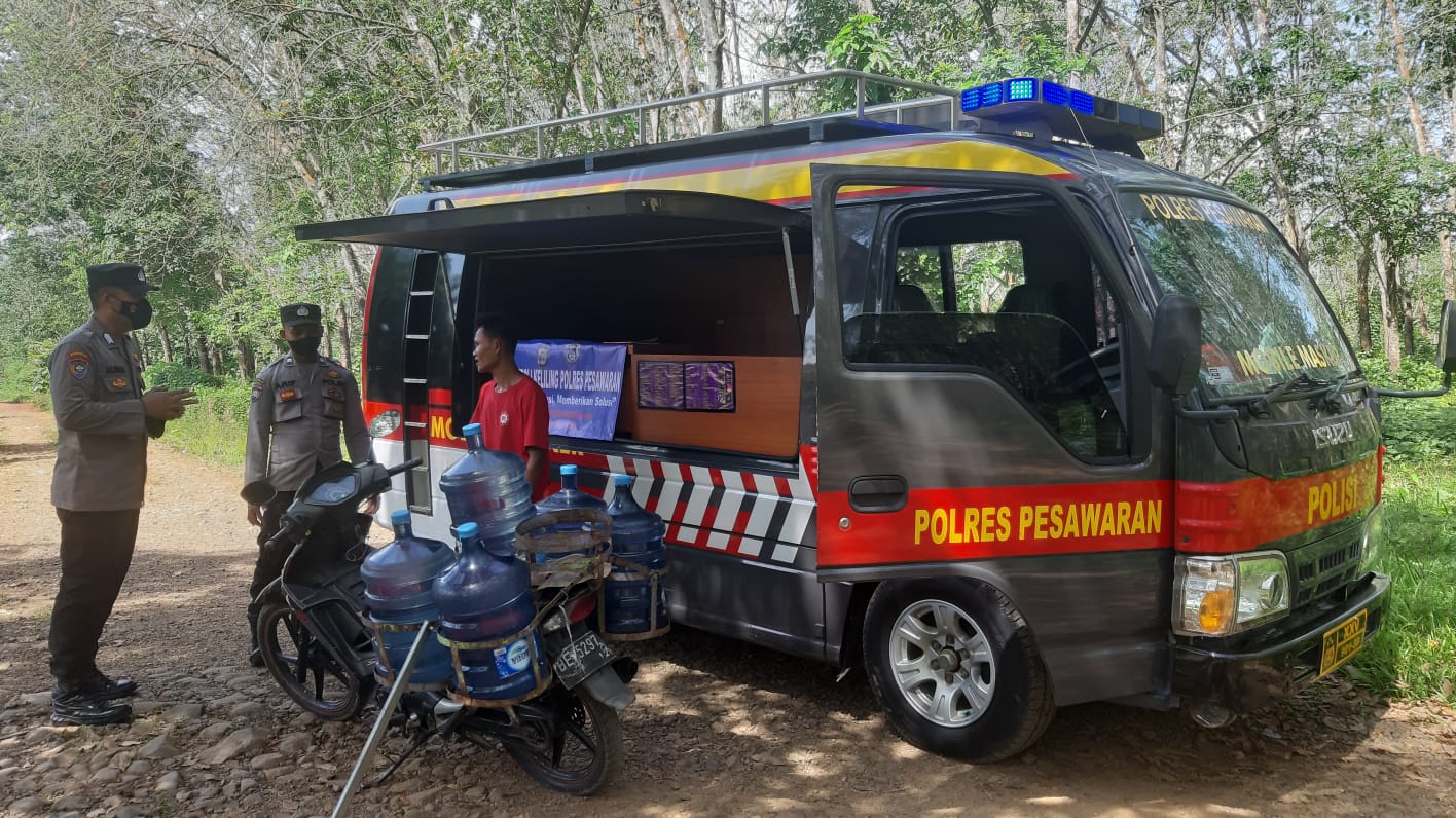 Cegah Tindak Pidana C3, Sat Binmas Polres Pesawaran Laksanakan Pos Patroli Keliling