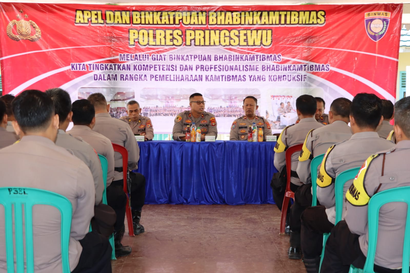 Puluhan Bhabinkamtibmas Polres Pringsewu Jalani Pelatihan Peningkatan Kemampuan