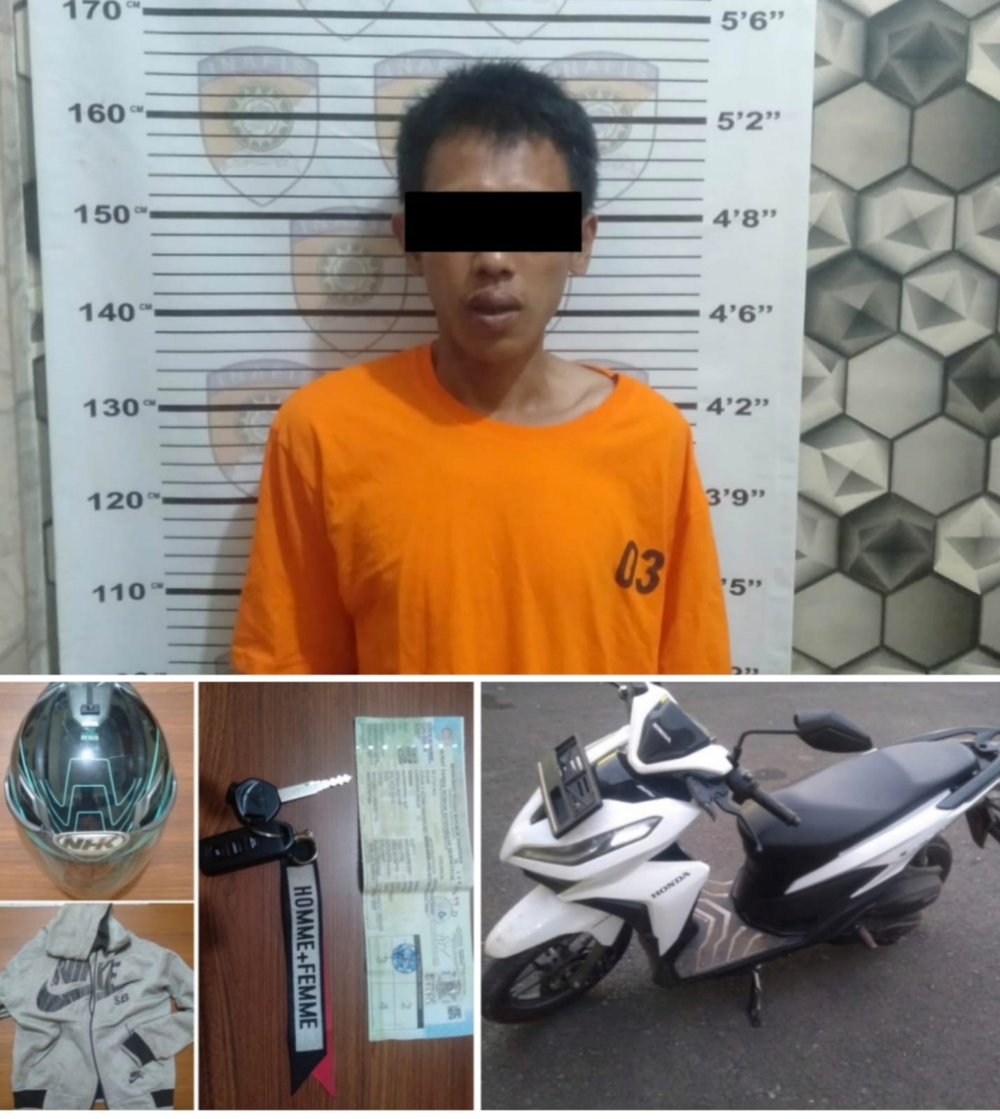Tekab 308 Presisi Polres Metro Tangkap Pelaku Curanmor, Sudah Lebih Dari 7 TKP Di Metro
