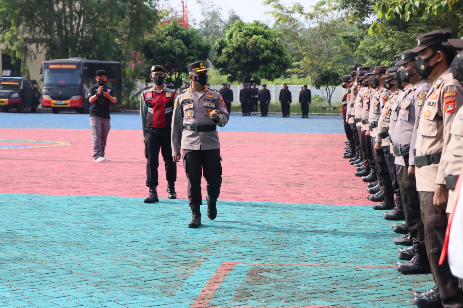 Kapolres Pesawaran Pimpin Apel Pergeseran Pasukan Pengamanan Pilkades 2022