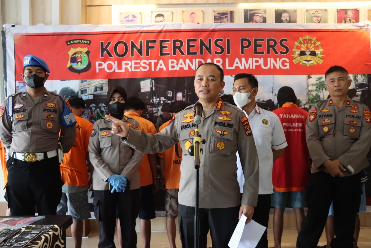 91 Kali Beraksi, Polresta Bandar Lampung Tangkap 7 Pelaku Spesialis  Pencurian Kendaraan Bermotor