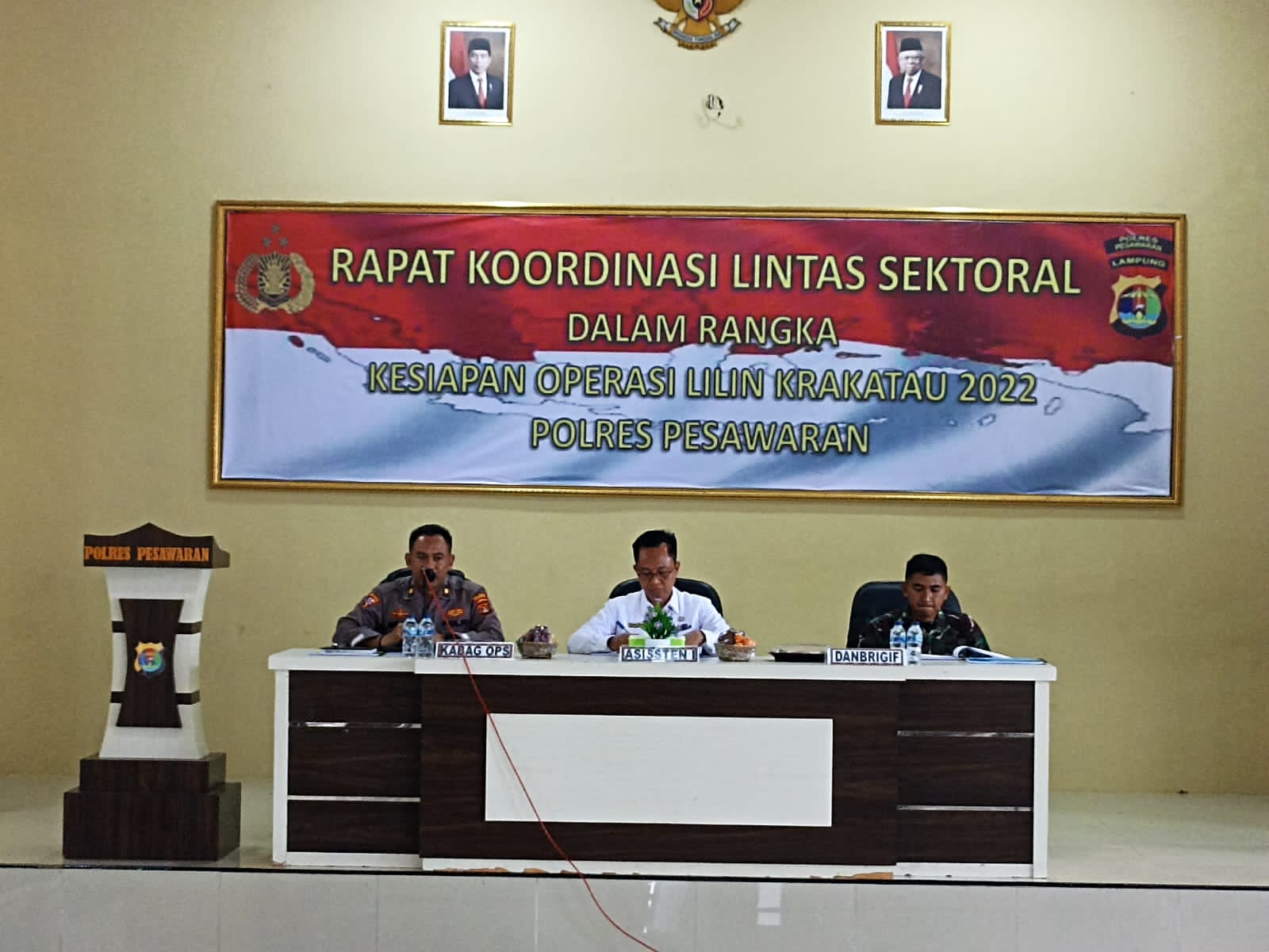Rapat Koordinasi Lintas Sektoral Nataru 2023 Polres Pesawaran