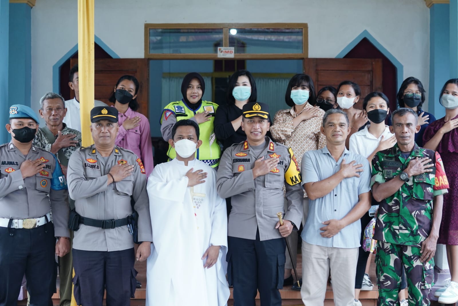 Kapolres Lampung Utara Pantau Gereja, Pastikan Perayaan Natal 2022 Berlangsung Aman