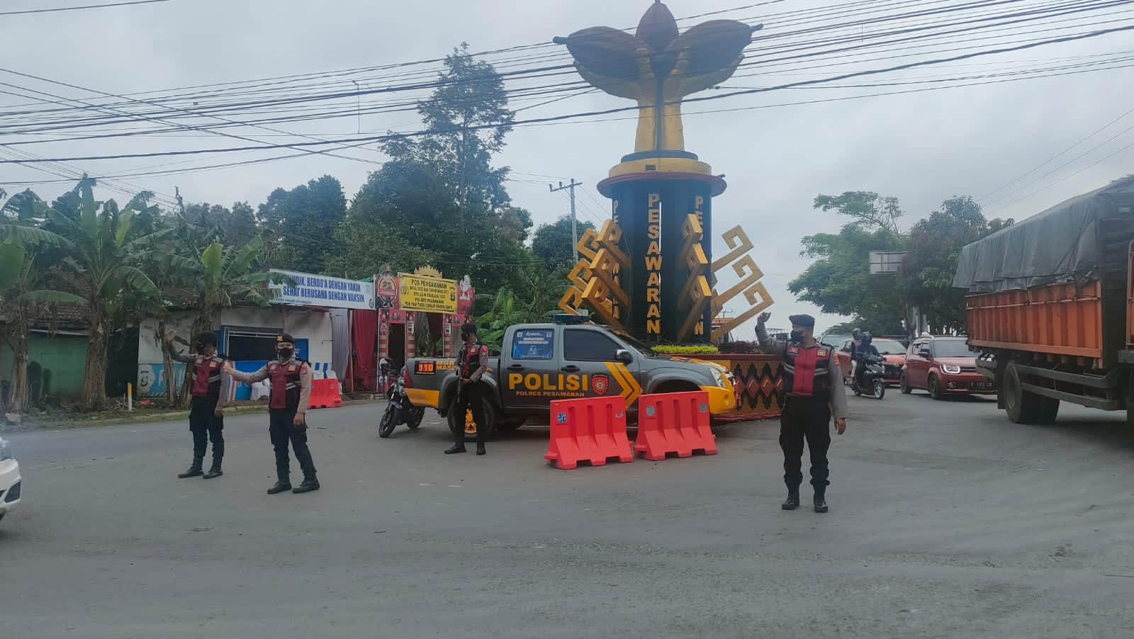 Sat Samapta Polres Pesawaran Lakukan Patroli Amankan Operasi Lilin Krakatau 2022