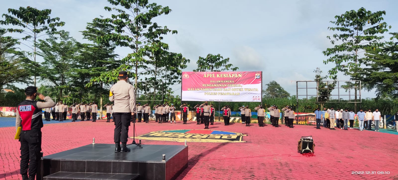 Polres Pesawaran Mengelar Apel Kesiapan Dalam Rangka Pengamanan Gereja, Malam Tahun Baru dan Obyek Wisata
