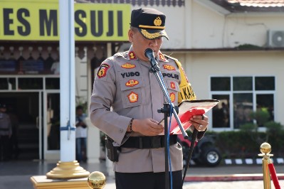 Kapolres Mesuji Pimpin Apel Pasukan Siaga Pengamanan Malam Tahun Baru