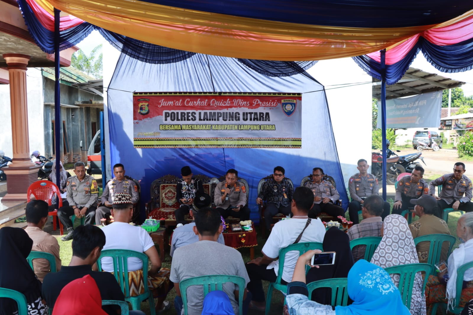 Program 'Jumat curhat', Kapolres Lampung Utara sambangi warga Kelurahan Rejosari