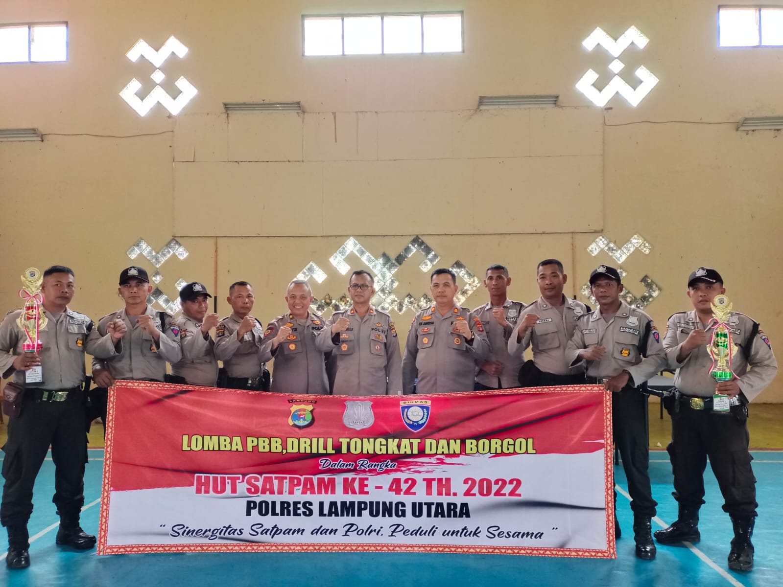 Sat Binmas Polres Lampung Utara lombakan ketrampilan anggota SATPAM