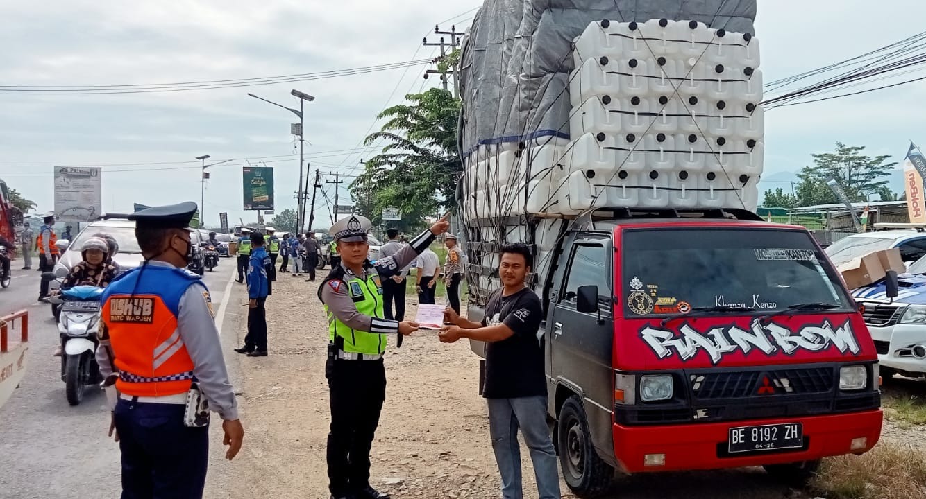 Polres Pringsewu Tindak 1.433 Pelanggar Lalulintas selama Operasi Keselamatan