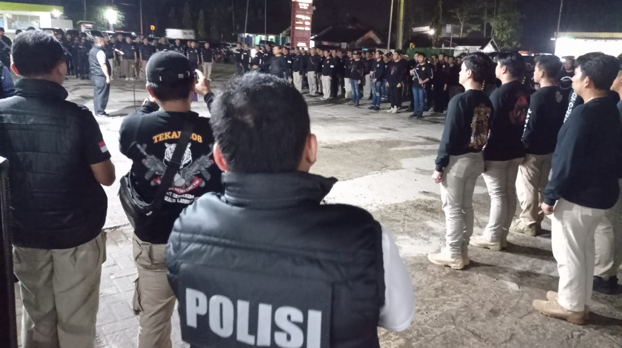 Ditreskrimum Polda Lampung menggelar apel gabungan Tim TEKAB 308 Presisi Rayon I