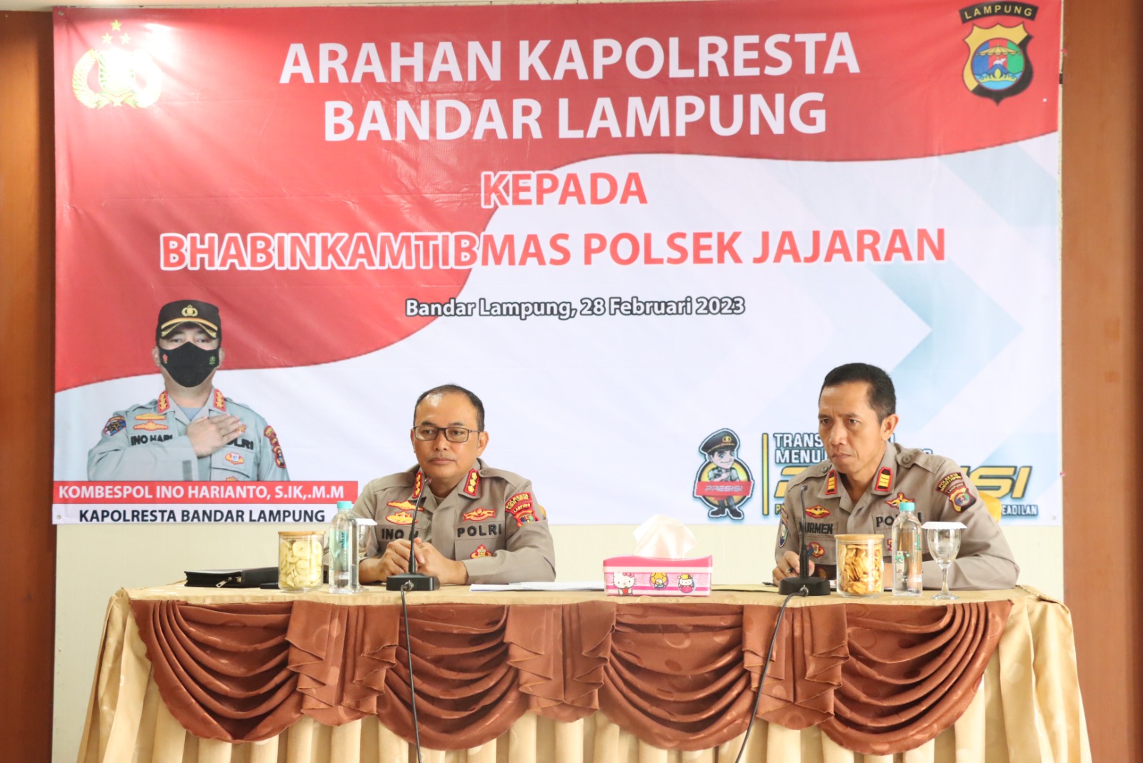 Kumpulkan Bhabinkamtibmas, Kapolresta Bandar Lampung : Hadir Ditengah Masyarakat Berikan Rasa  Aman