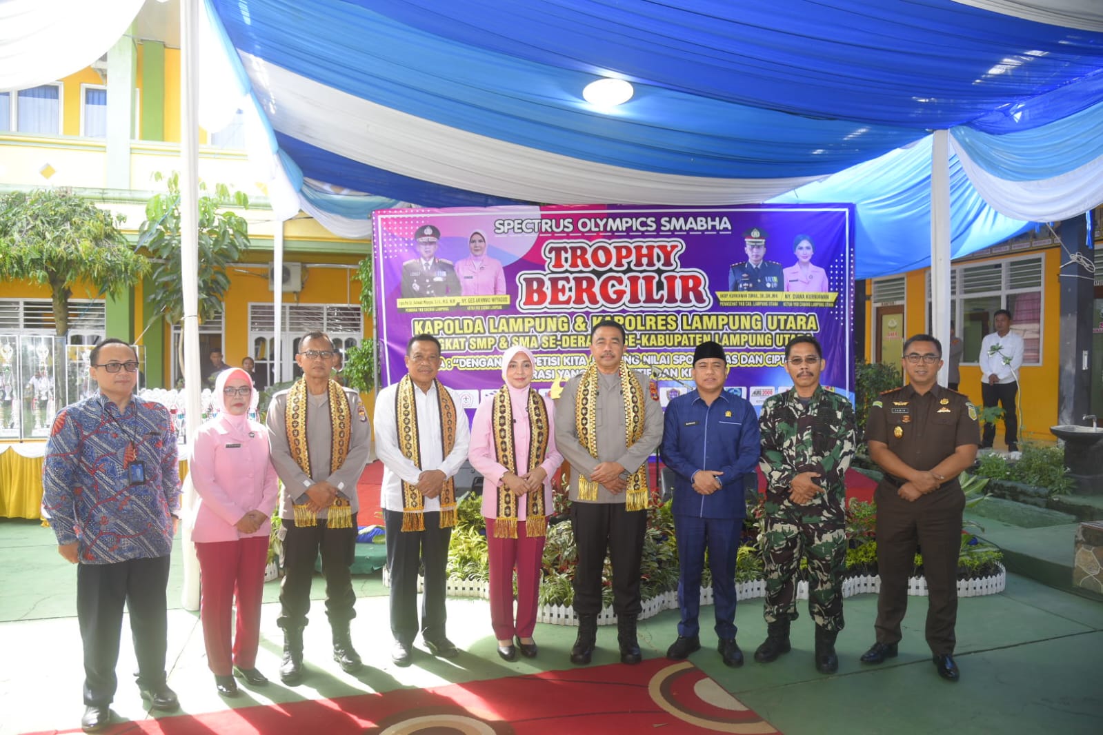 Kunjungi Polres Lampung Utara, Waka Polda Lampung Buka Spectrus Olympics Smabha Trophy