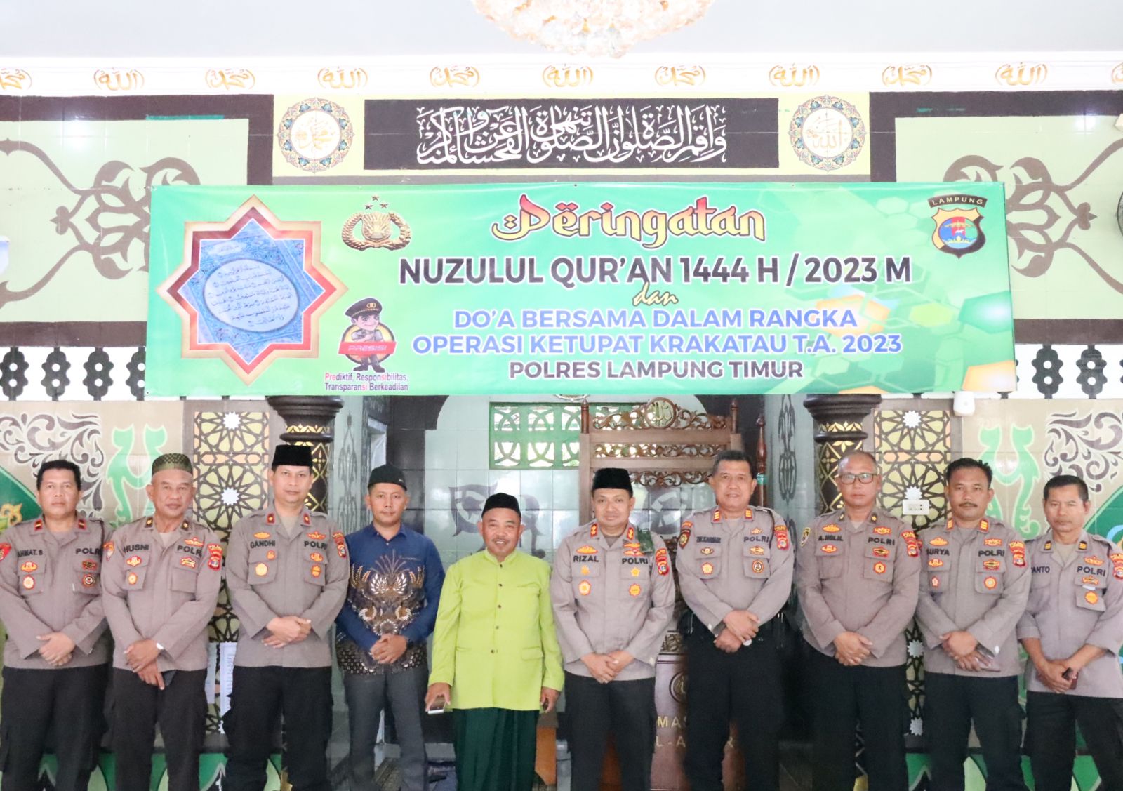 Peringati Nuzulul Qur'an, Polres Lamtim Melaksanakan Do'a Bersama Dan Ngaji Bareng