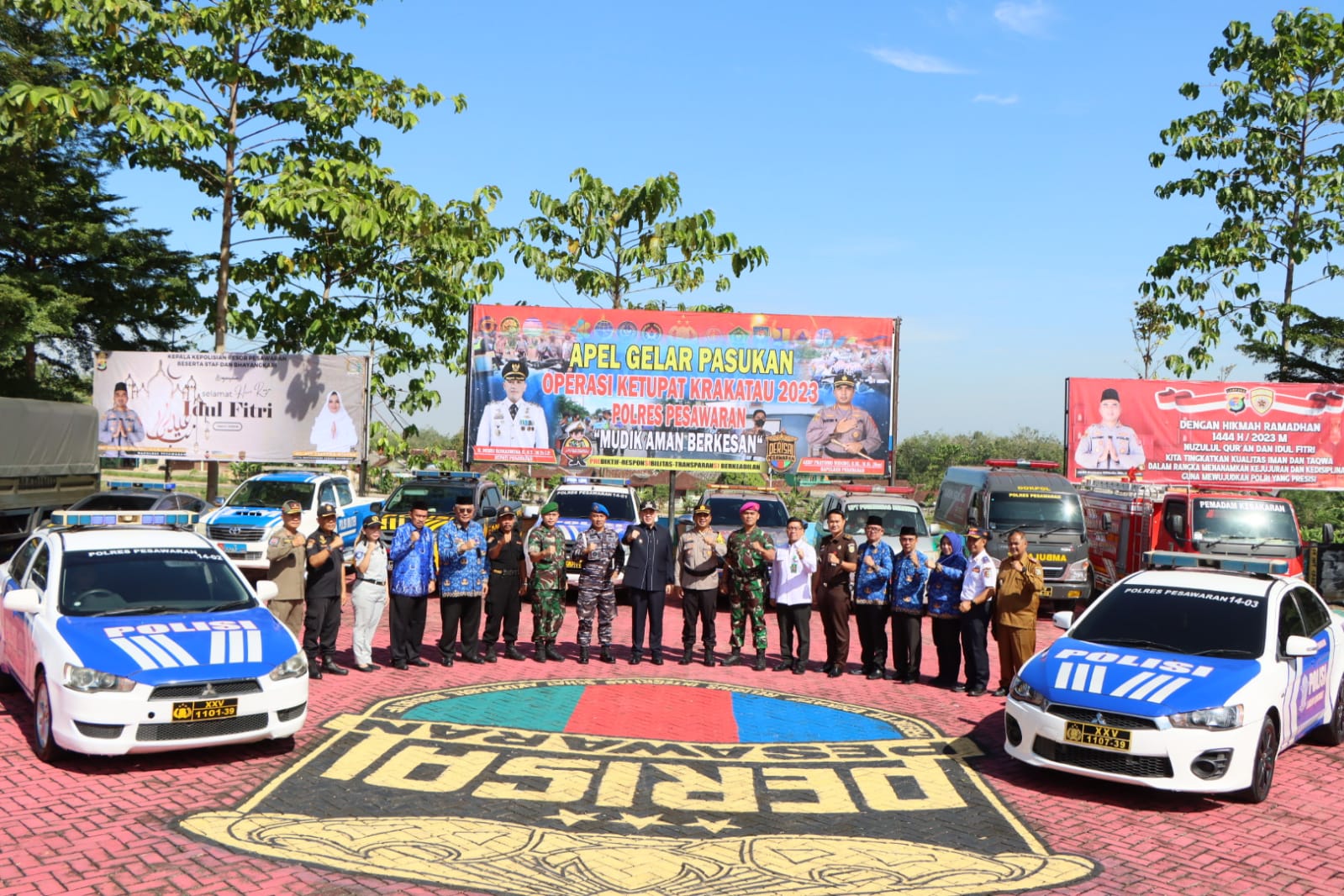 Siap Amankan Arus Mudik Dan Arus Balik Idul Fitri 1444 H, Kapolres Pesawaran Pimpin Apel Gelar Pasukan Ops Ketupat Krakatau 2023