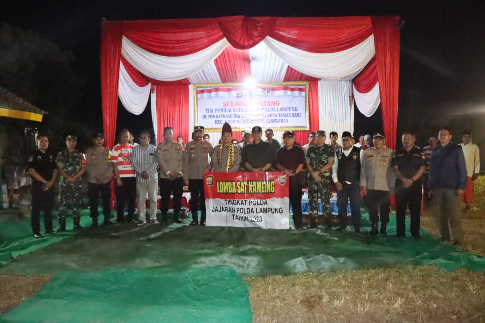 Polres Pesawaran Ikuti Penilaian Lomba Satkamling Tingkat Polda Lampung