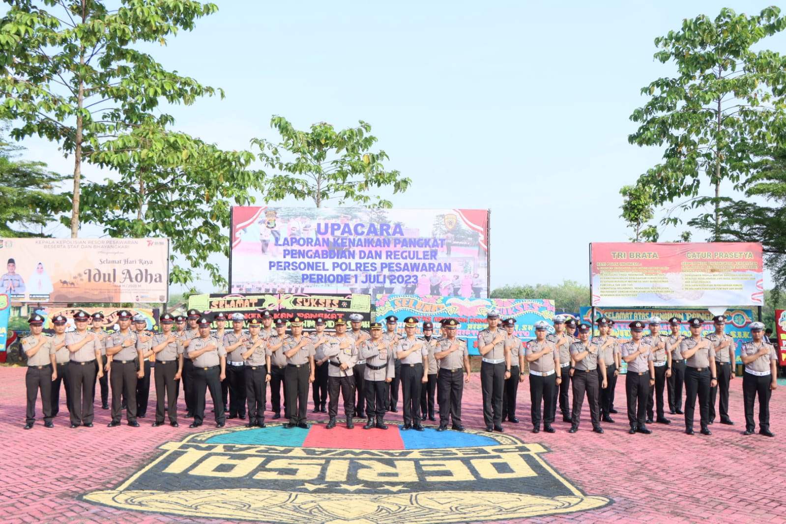 Sebanyak 41 personil Polres Pesawaran naik pangkat periode 01 Juli 2023