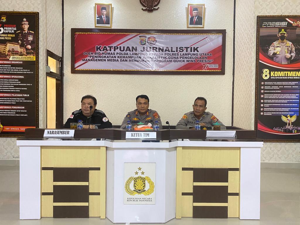 Polda Lampung Gelar Peningkatan Kemampuan Jurnalistik Kepada Personel Polres Lampung Utara