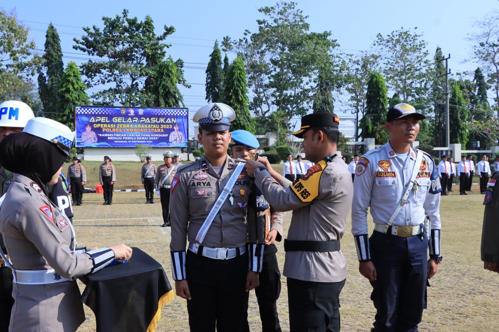 Kapolres Lampung Utara Pimpin Apel Gelar Pasukan Operasi Zebra Krakatau 2024