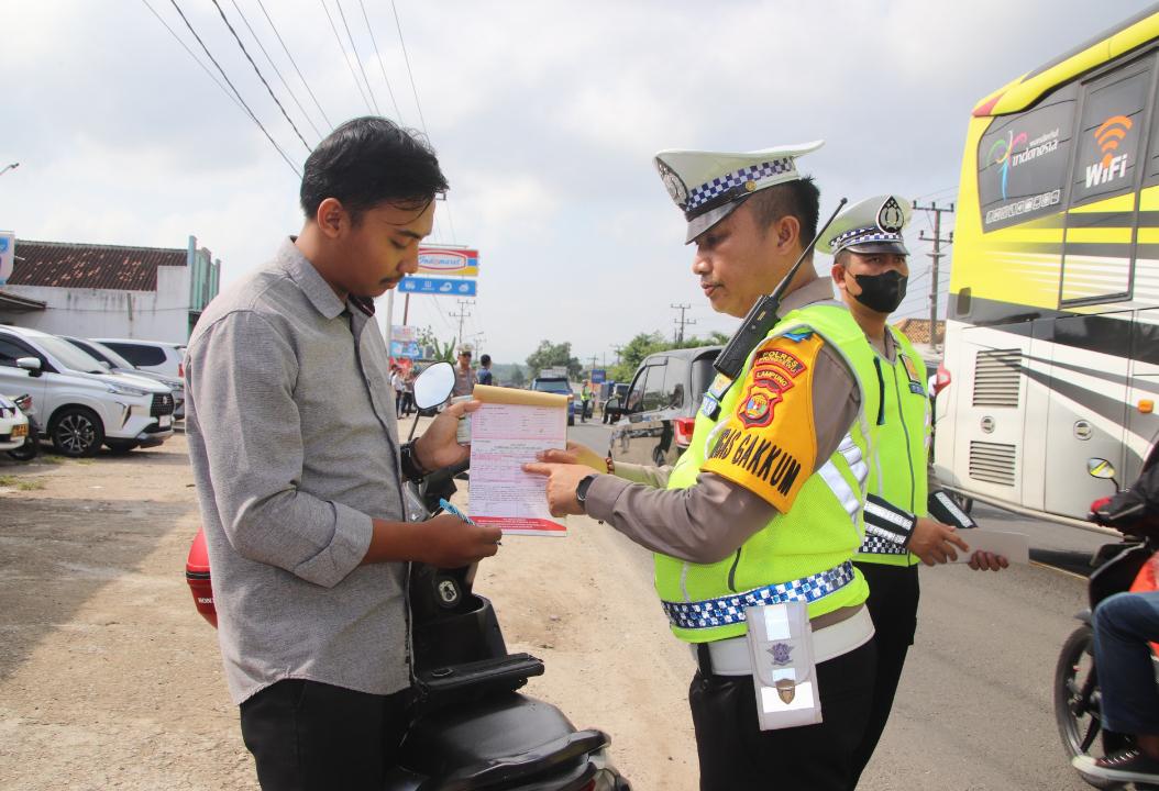 Tiga Hari Operasi Zebra, Polres Pringsewu Tindak 314 Pelanggar Lalu Lintas