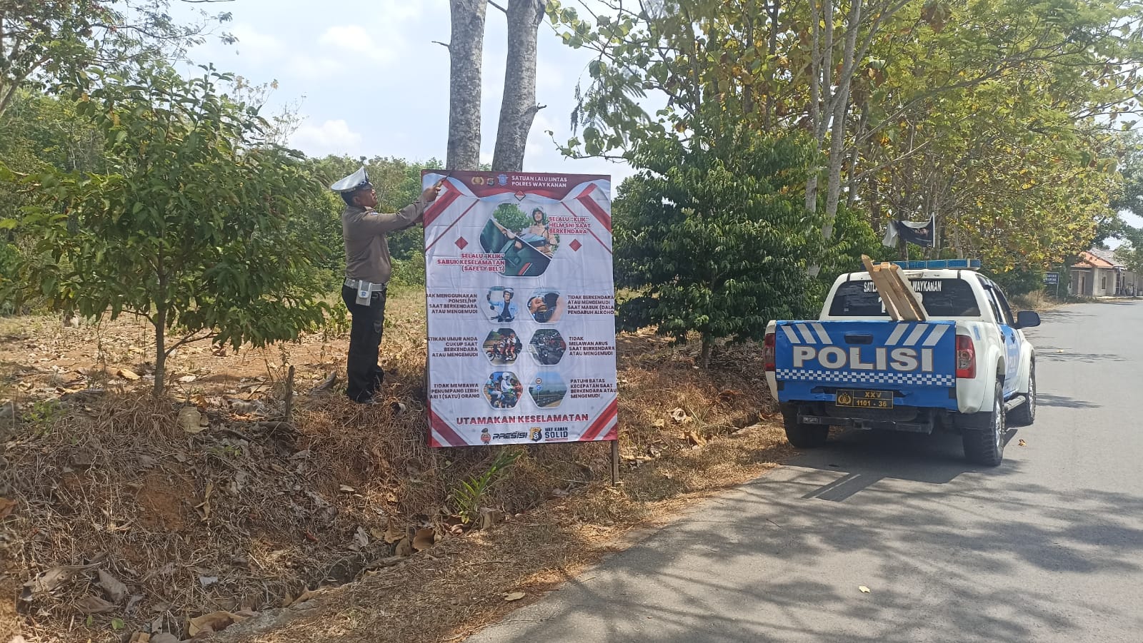Operasi Zebra Krakatau 2023, Satgas Preemtif Pasang Banner Himbauan