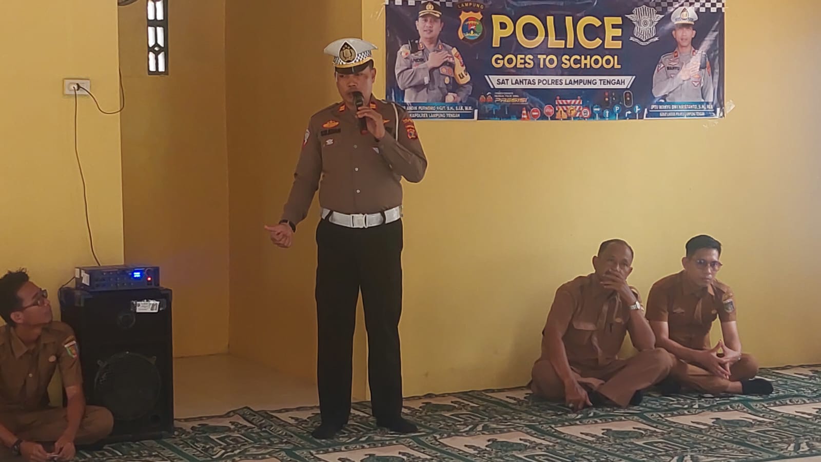 Satlantas Polres Lampung Tengah Berikan Edukasi Pelajar Pentingnya Keselamatan Berlalu Lintas