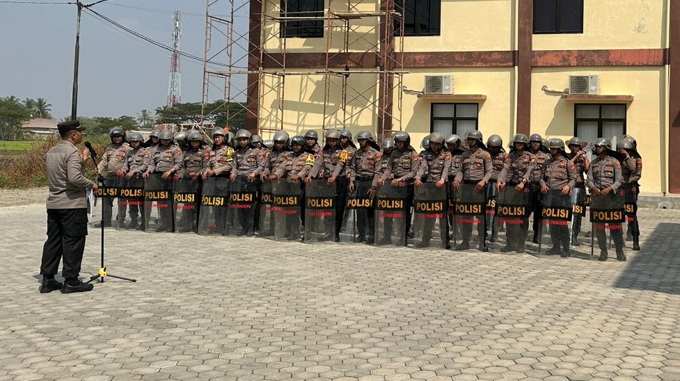 Jelang Pemilu 2024, Polres Pringsewu Intensifkan Latihan Pengendalian Masa