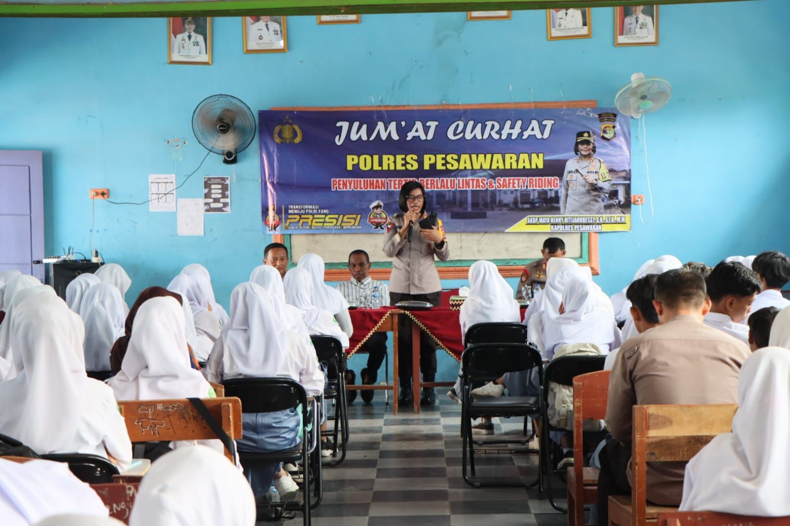 Pesan penting untuk generasi muda, Polres Pesawaran Gelar Jum'at curhat di SMK Pelita
