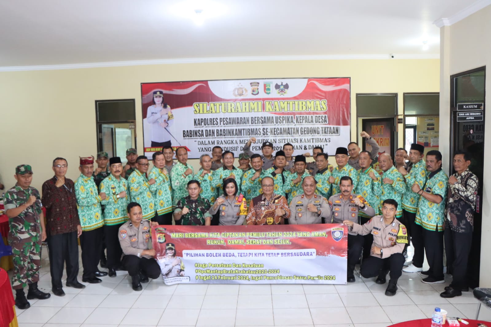 Perkuat Sinergi Jelang Pemilu, Polres Pesawaran gelar jum'at Curhat melalui Coffe Morning bersama USPIKA