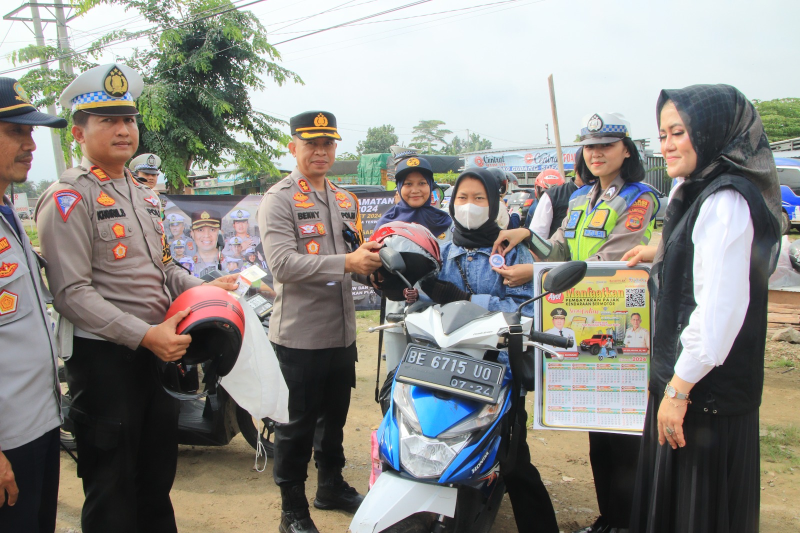 Polres Pringsewu Gelar Operasi Keselamatan di Simpang Tugu Gajah