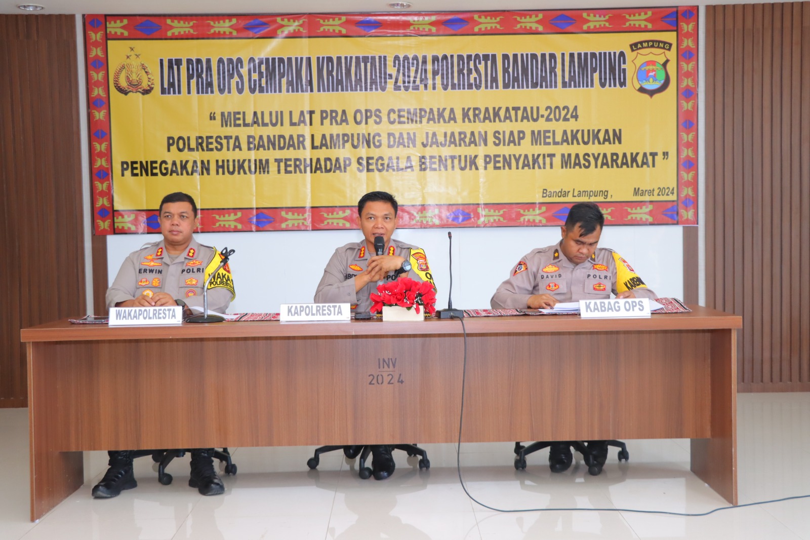 Berantas Penyakit Masyarakat, Polresta Bandar Lampung Gelar Operasi Cempaka Krakatau 2024