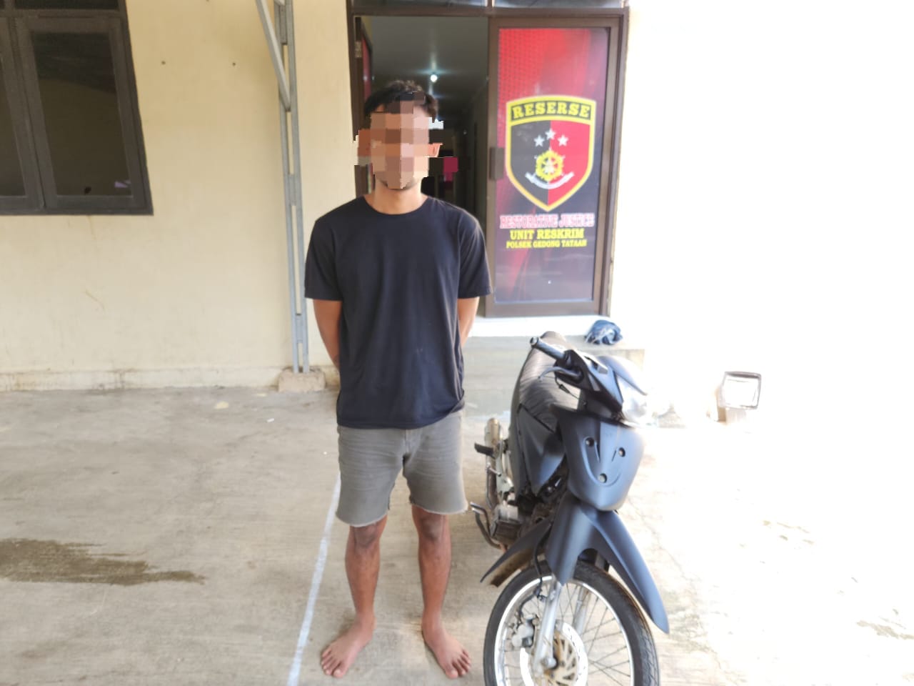 Motor Dicuri Saat Sedang Sholat Maghrib, Pelaku Di Ringkus Tekab 308 Polsek Gedong Tataan Polres Pesawaran
