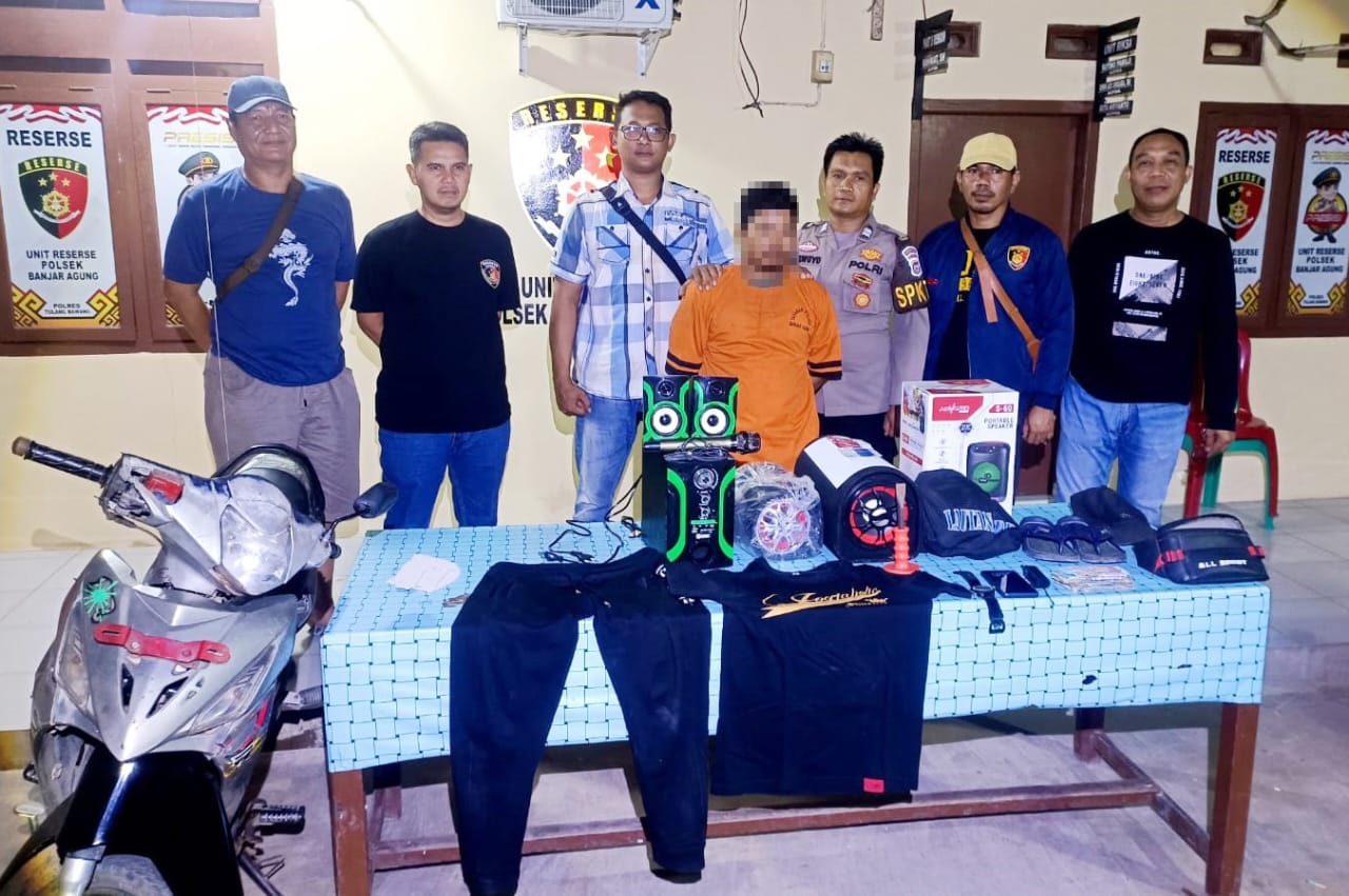 Nyambi Lakukan Curat di Konter HP, Penjual Sayuran Keliling Ditangkap Polsek Banjar Agung
