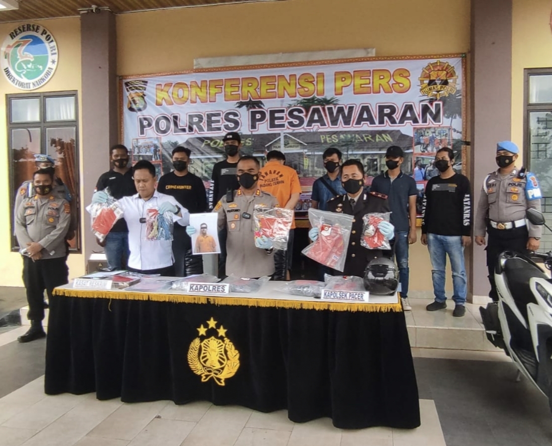Pelaku perampokan Alfamart dibekuk Tekab 308 Polsek Padang Cermin Polres Pesawaran