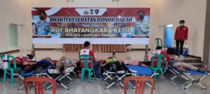 hari Bhayangkara ke-76, Polres Lampung Tengah Gelar Bhakti Sosial Donor Darah
