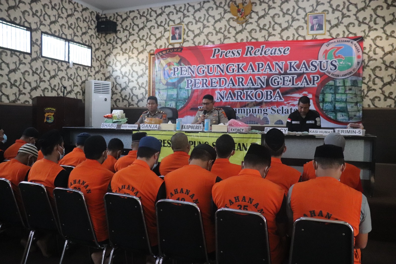 Polres Lamsel Gagalkan Penyeludupan Puluhan Kilogram Sabu