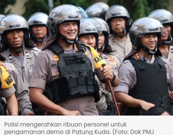 Ada Demo di Patung Kuda Di Jakarta, Polisi Kerahkan 2.713 Personel Gabungan