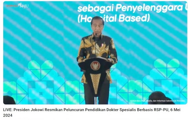 Presiden Jokowi: Pemenuhan Kebutuhan Dokter Spesialis Akan Mendukung Bonus Demografi Indonesia