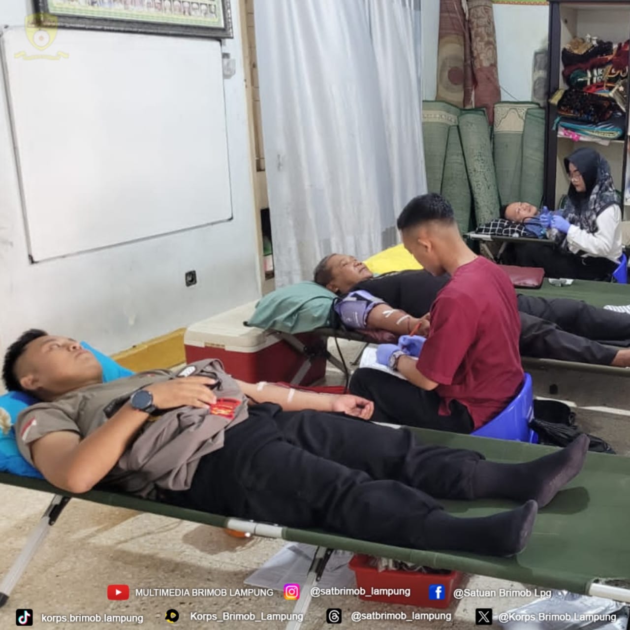 Peduli Sesama Brimob Ramaikan Donor Darah PDDI Lampung